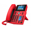 IP телефон Fanvil X5U красный, 16 SIP линий, HD-звук, цветной дисплей 3,5”, Bluetooth, PoE, с БП