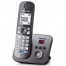 Радиотелефон DECT Panasonic KX-TG6821RU, серый металлик