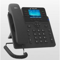 SIP телефон Flat-Phone B6P, 6 SIP-аккаунтов, 2 порта 10/100/1000BASE-T, ЖК-дисплей, PoE, с БП