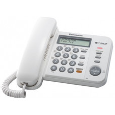 Проводной телефон KX-TS2358RU, ЖКД, спикерфон, СID, АОН, белый