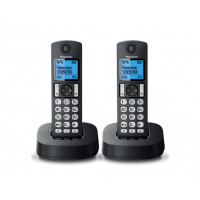 Радиотелефон DECT Panasonic KX-TGC322RU, 2 трубки, черный